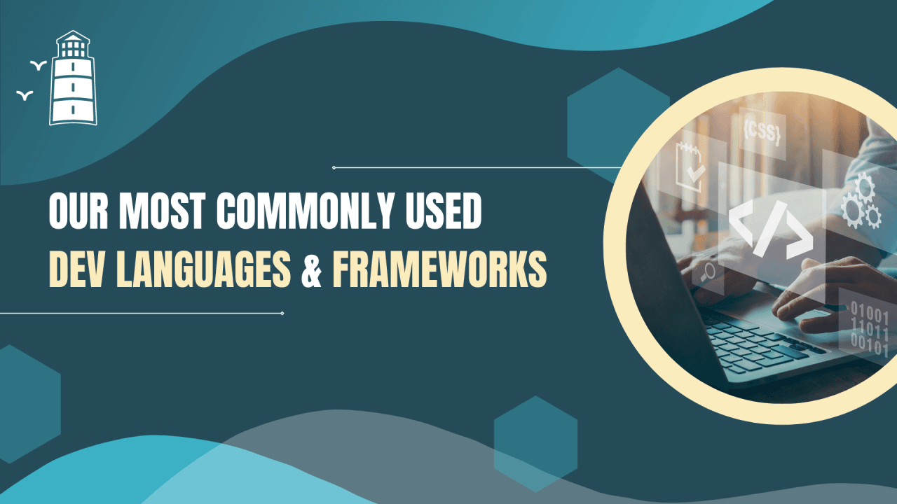 App Inlet's most commonly used dev languages & frameworks
